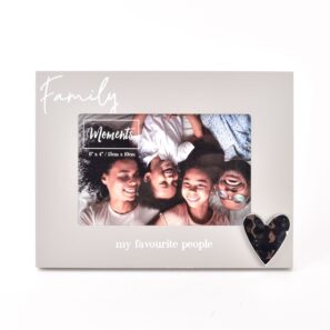 Family Moments Wooden Photo Frame with Heart