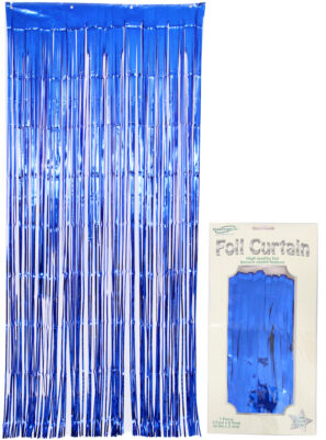 Foil Door Curtain 0.90m x 2.40m Metallic Blue