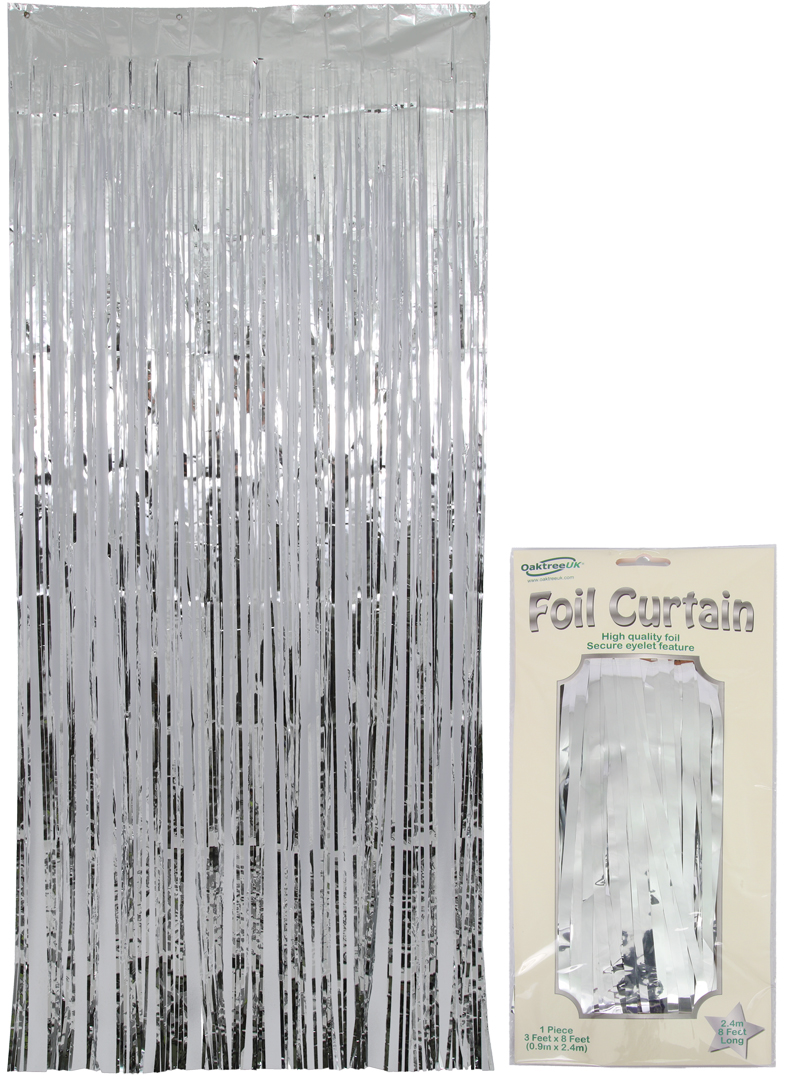 Foil Door Curtain 0.90m x 2.40m Metallic Silver
