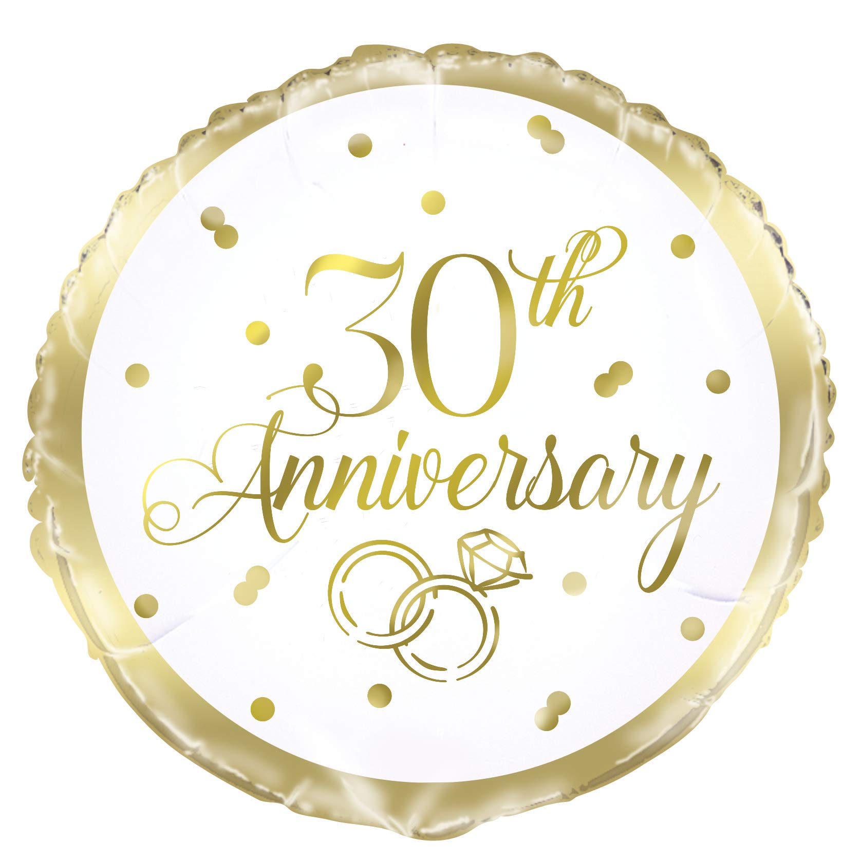 Gold 30th Anniversary Balloon
