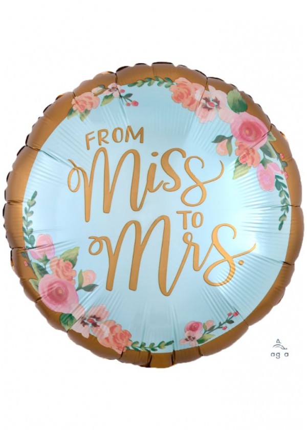 From Miss to Mrs Foil Balloon