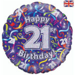 Happy 21 birthday streamers