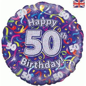 Happy 50th birthday streamers