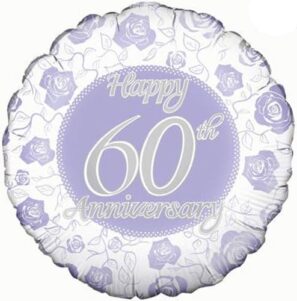 Happy 60th Anniversary Foil Balloon