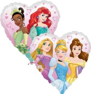 Heart Multi Princess Foil Balloon
