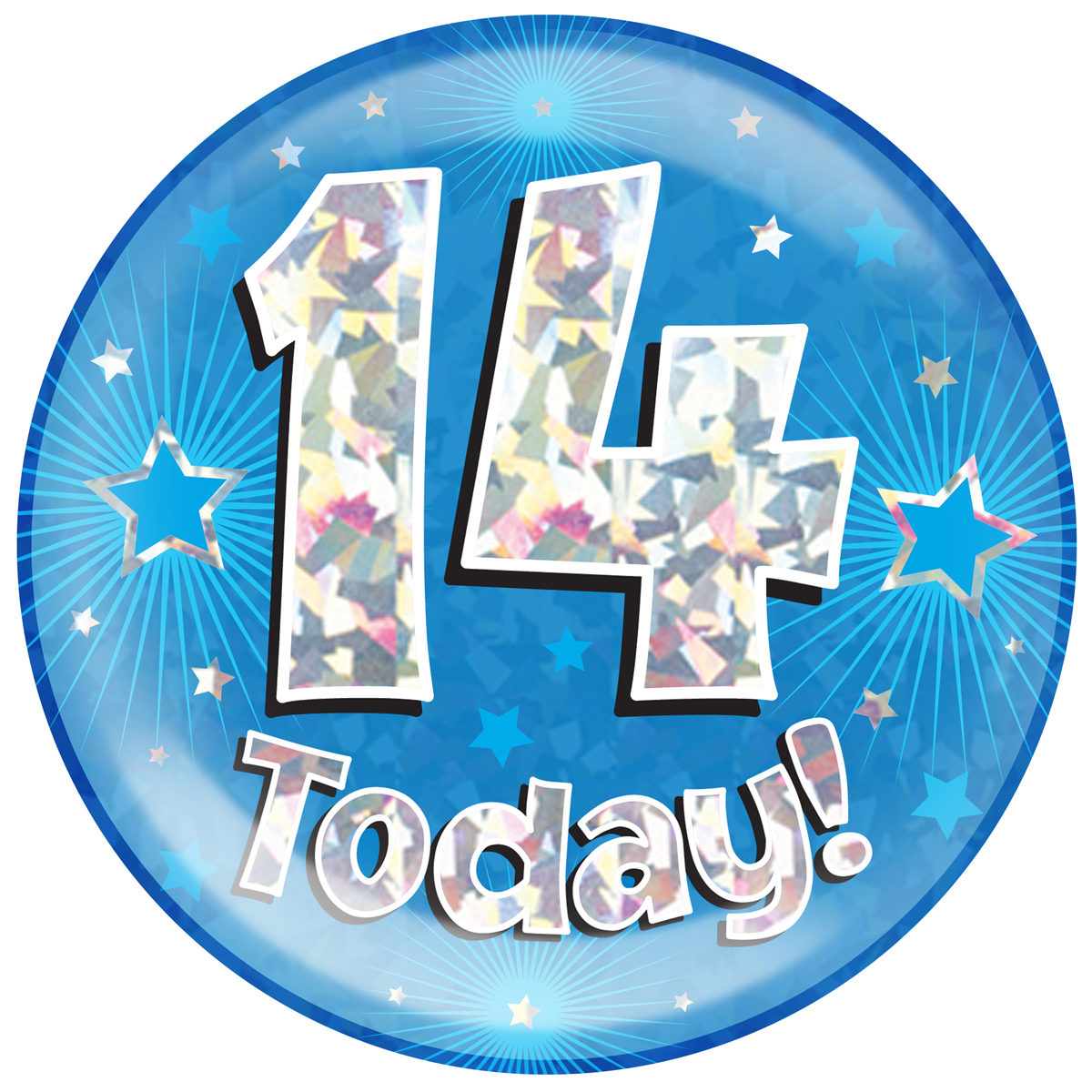 Jumbo Badge 14 Today Blue