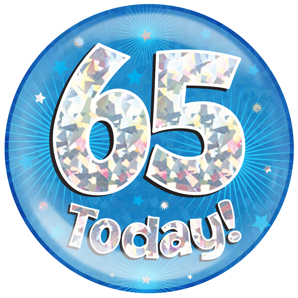 Jumbo Badge 65 Today Blue