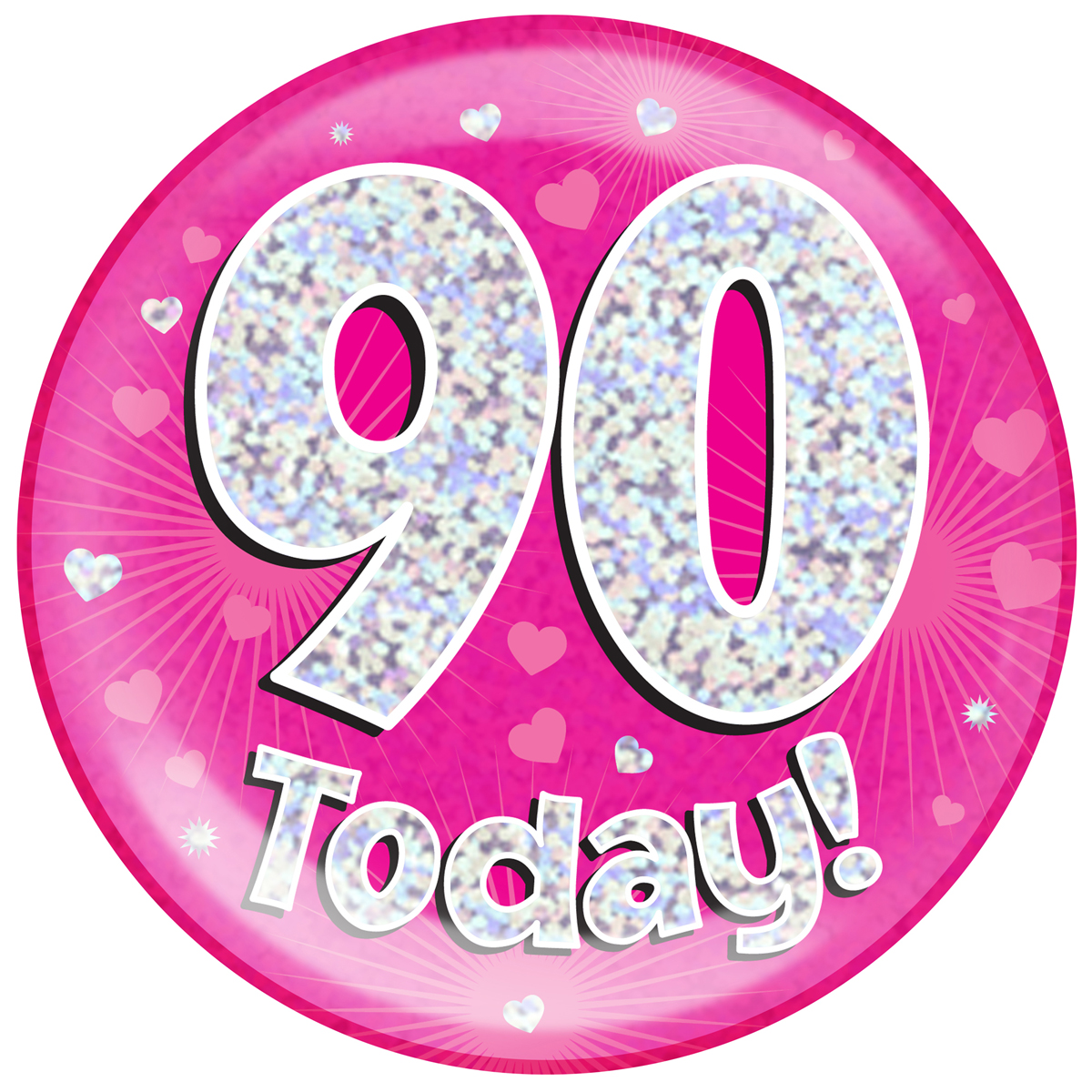 Jumbo Badge 90 Today Pink