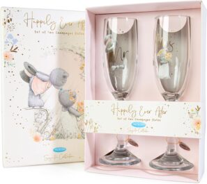 Me to You Wedding Champagne Glasses in a Gift Box
