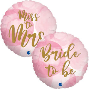 Miss to Mrs Pink Foil Balloon