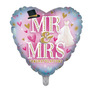 Mr & Mrs Pink Foil Balloon