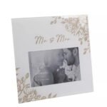 Mr & Mrs Gold Floral Frame 4 x 6