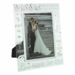 Mr & Mrs Mirror 3D Words Wedding Frame 5 x 7
