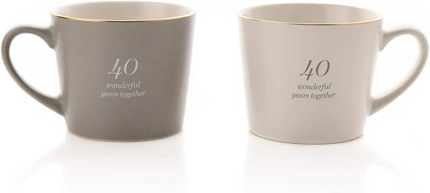 Mug Set 40 Wonderful Years Anniversary