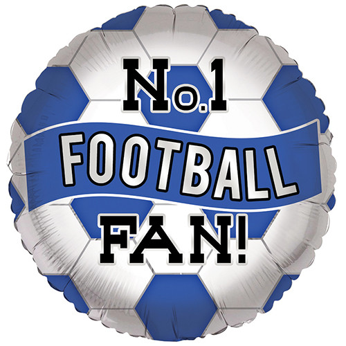 No.1 Football Fan Blue & White