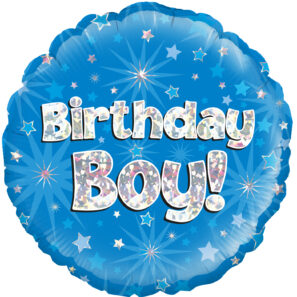 Oaktree 18inch Birthday Boy Holographic