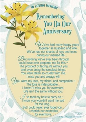 On Our Anniversary Memorial Graveside Card