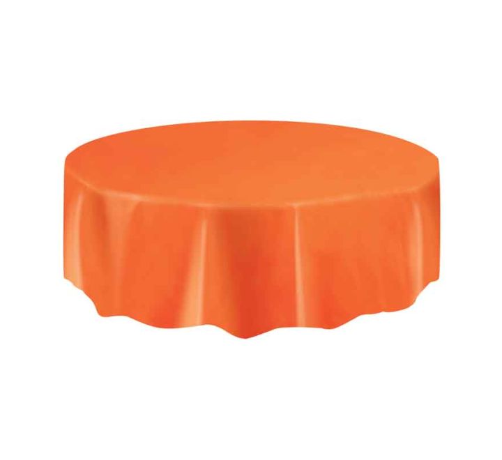 Orange Circle Table Cover 84inch