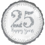 Sparkling 25th Anniversary Foil Balloon