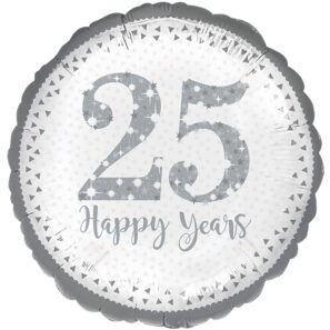 Sparkling 25th Anniversary Foil Balloon