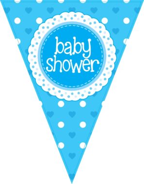 Party Bunting Baby Shower Blue