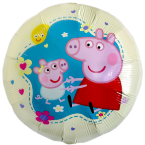 Peppa Pig and Evie Round Foil Balloon
