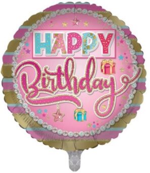 Pink Presents Happy Birthday
