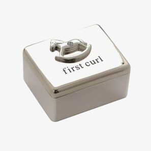 Silver First Curl Rocking Horse Box
