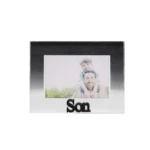 Son Black Glitter Glass Frame