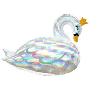 Swan Iridescent Shape Balloon