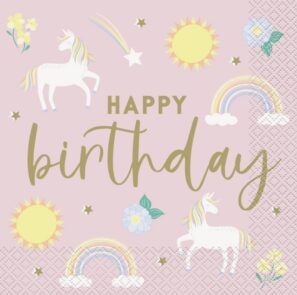 Unicorn Napkins 33cm x 33cm
