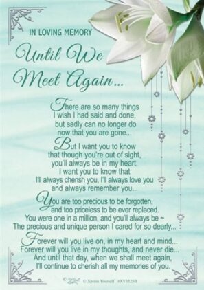 Until We Meet Again Memorial Graveside Card